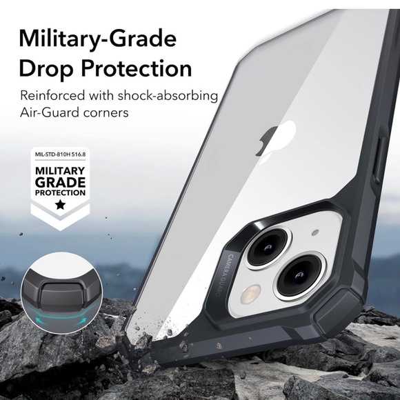 iPhone 14 Plus Black Case, Military Grade Protection, Shockproof Clear Black - Picture 3 of 6